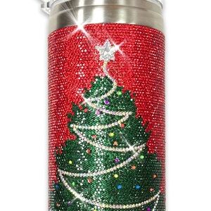 TUMBLER CRYSTAL TREE RED
